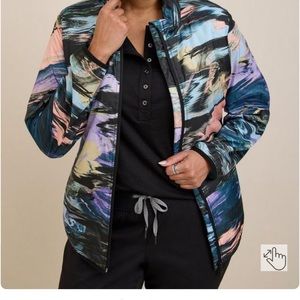 Torrid | Happy Camper Polyester Woven Lightweight Active Jacket | Size 1